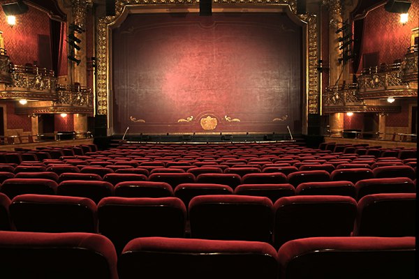 Spotlights on stage